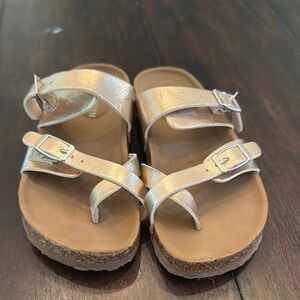 Steve Madden Metallic Gold Buckle Sandals